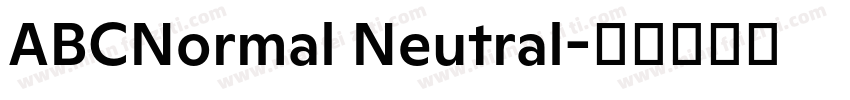 ABCNormal Neutral字体转换